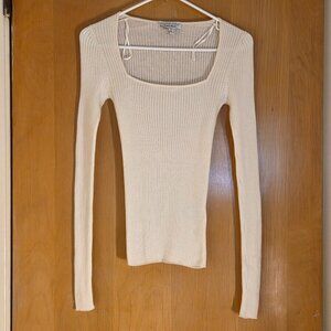 Stockholm Atelier & other Stories Bodycon Sweater Size XS Ivory Wool Lyocell Y2K
